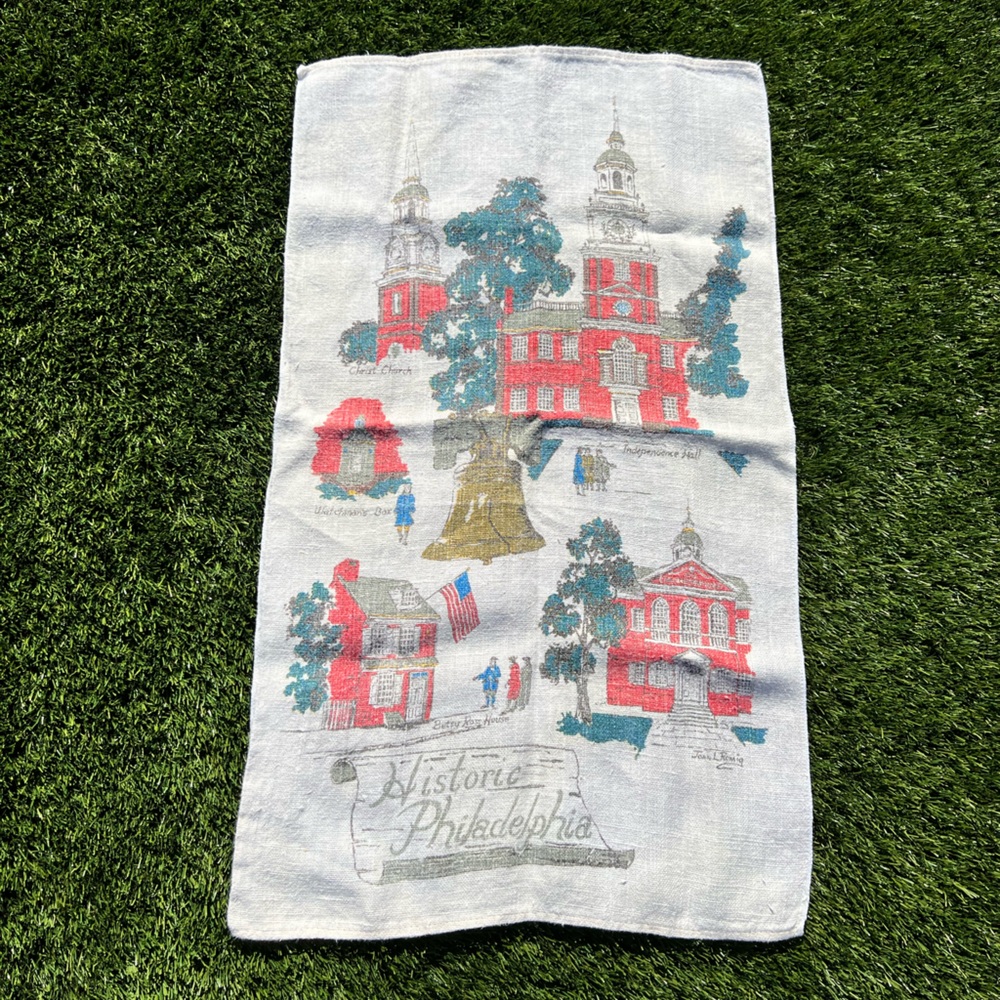 Vintage Historic Philadelphia Tea towel